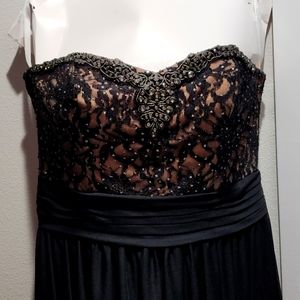 David's Bridal size 14 strapless dress cocktail length